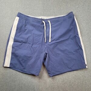 johnnie-O Swim Trunks Mens XXL Blue Striped Board Shorts